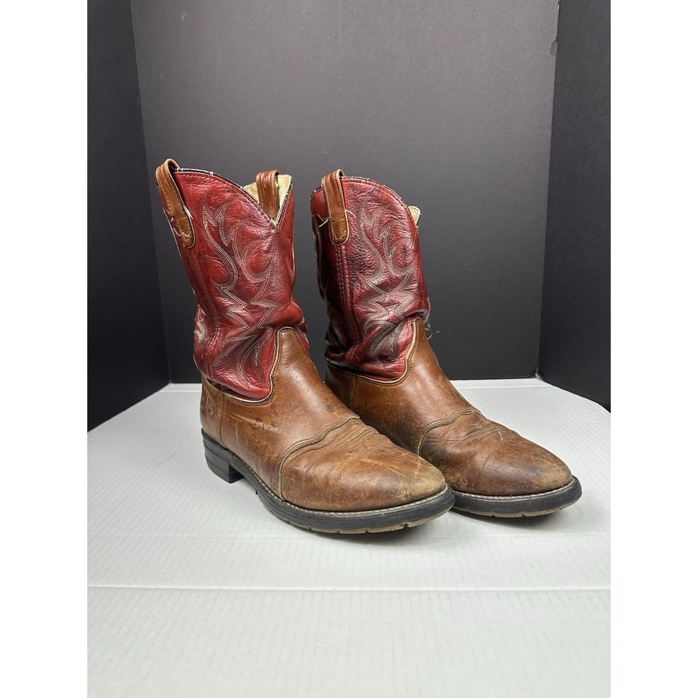 Double-H Boot Company Roper 3589 Mens Brown Red Western Boots 9.5 D See Pics
